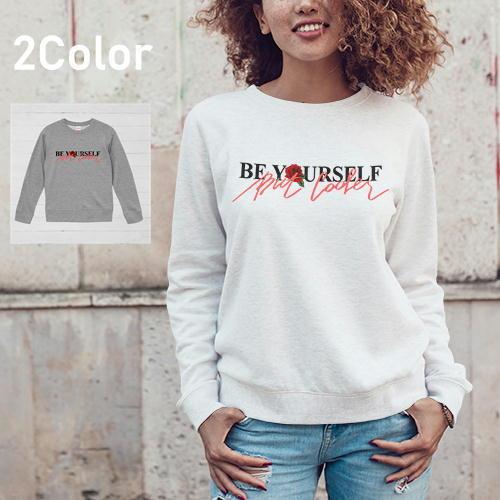 レディーストレーナー　スェット　ユニセックス　イラスト　プリント　かっこいい　個性的　シンプル　ロゴ...