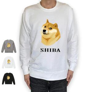 しばけん メンズ スウェット スエット トレーナー 柴犬 ロック ミュージシャン