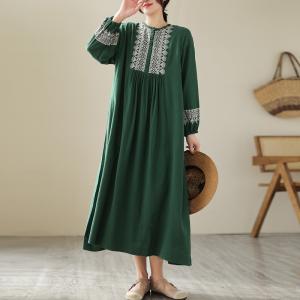 値下げ 民族調刺繍が素敵な綿麻ワンピース / ...の詳細画像2
