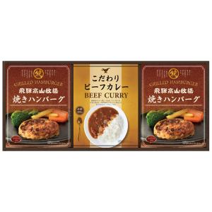 飛騨高山牧場 焼ハンバーグ＆ビーフカレーセット BHF-BE カレー レトルト 詰め合わせ ギフト かれー ハンバーグ セット 寒中御見舞｜petitpresent