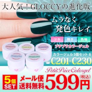 ジェルネイル カラージェル プチプラ5個セットC201-C230 人気 簡単 セルフ セルフネイル 初心者 メール便送料無料 爆買