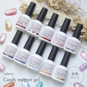 全色セット inbity CandyMagnetgel キャンディマグネットジェル  ネイル ジェルネイル マグネットネイル カラージェル マグネット ビー玉ネイル メール便