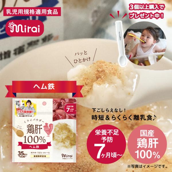 離乳食 鶏肝パウダー 35g ビタミンA ヘム鉄 細川もも監修 レバーパウダー 鶏レバー パウダー