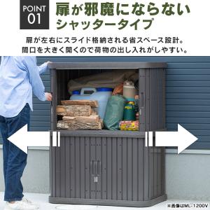 物置 屋外 小型 収納庫 ML-1200V ア...の詳細画像4