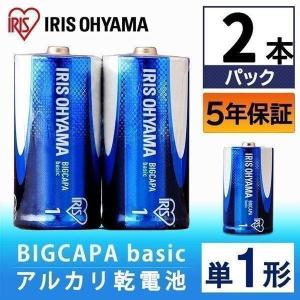 乾電池 BIGCAPA basic 単1形 2本パック LR20Bb/2P アイリスオーヤマ 新生活｜petkan