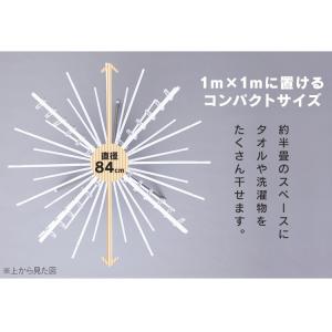 室内物干し 洗濯物干し パラソルハンガー 3段...の詳細画像2
