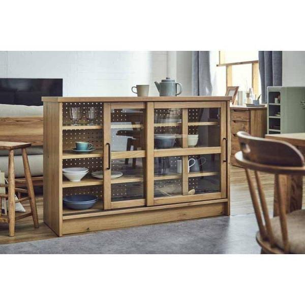 食器棚 キャビネット キッチン収納 カップボード nora ノラ Herme エルメ 間仕切り 引き...