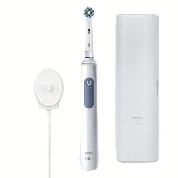BRAUN OralB 丸形回転電動歯ブラシ Pro2 ブルー デンタルフロスセット ホワイト D5...