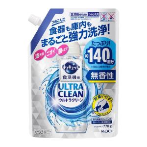 食洗機用キュキュット ウルトラクリーン 無香性 つめかえ用 770g (D) 新生活 ポイント消化｜petkan