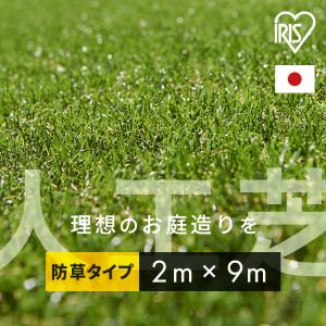 人工芝 2m×9m アイリスオーヤマ ロール 30mm 防草 U字ピン 36本付