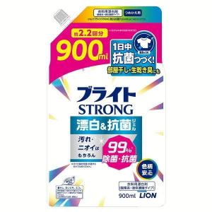 漂白剤 酸素系漂白剤 詰め替え用 ブライトSTRONG 漂白＆抗菌ジェル つめかえ用 900ml ライオン  (D) ポイント消化｜petkan