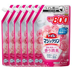 洗剤 日用消耗品 トイレ洗剤 (5個セット)トイレマジックリン 消臭洗浄スプレー 香り消臭 エレガントローズの香り スパウトパウチ800ml  (D)｜petkan