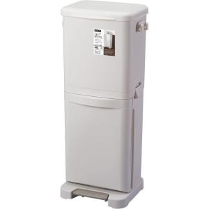 ゴミ箱 インテリア ダストボックス 分別ペダル2段40L ホワイト A6602 (D)(B)