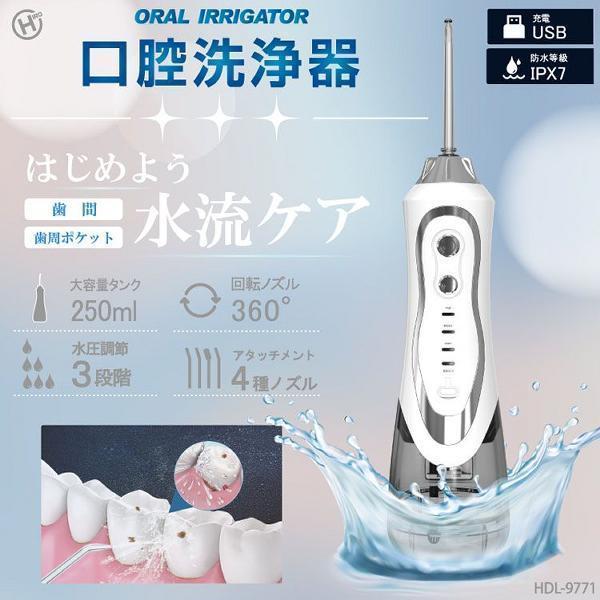 口内ケア 家電 オーラルケア 口腔洗浄器 ホワイト HDL-9771 (D)