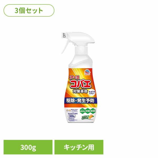 アース ナチュラス 3個セット 虫除け 虫よけ  天然由来成分のコバエよけ キッチン用 300g ア...