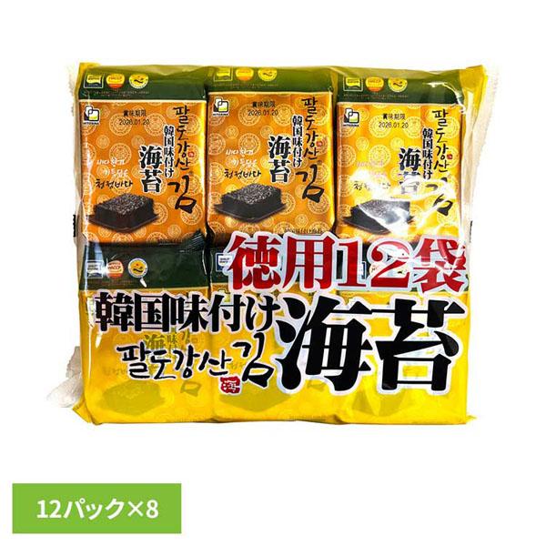海苔 味付け海苔 韓国 (8個)八道韓国味付け海苔 12P