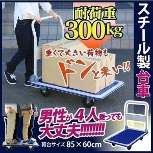 スチール台車 ブルー 耐荷重300kg SLD-H001BL (D) : 快適インテリア