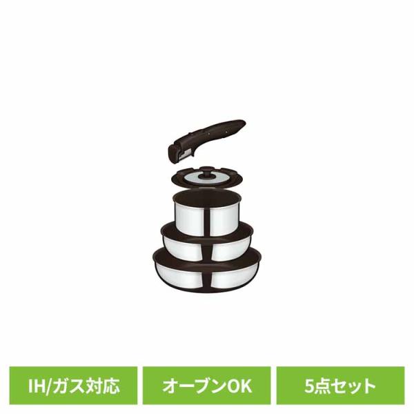 取っ手のとれるフライパン5点セット FA ステンレス KSF-5A S サーモス株式会社