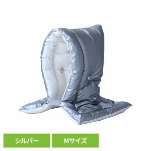 防災頭巾 防災クッション 防災 災害 防炎協会認定品 難燃生地 難燃わた 備え 日本防炎協会認定 アルミ防災ずきん Mサイズ シルバー 31-6003