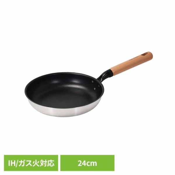 フライパン 24cm IH ガス火 くっつきにくい PFOA PFOS フリー 一人暮らし パール金...