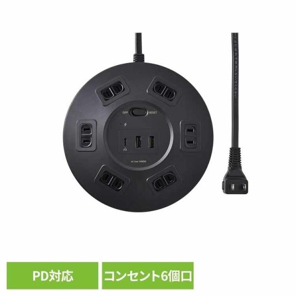 USBポート PD対応 高速充電 ブレーカー 雷ガード 集中スイッチ 差し込み口ほこり防止 AC式 ...
