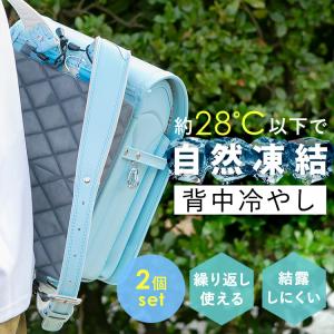 冷感シート 背中冷やしパッド ひんやり 冷感 夏 24×27cm 2個セット 暑さ対策 リュック ベビーカー ランドセル 背中冷やし 繰り返し使える 夏物フェアCP対象