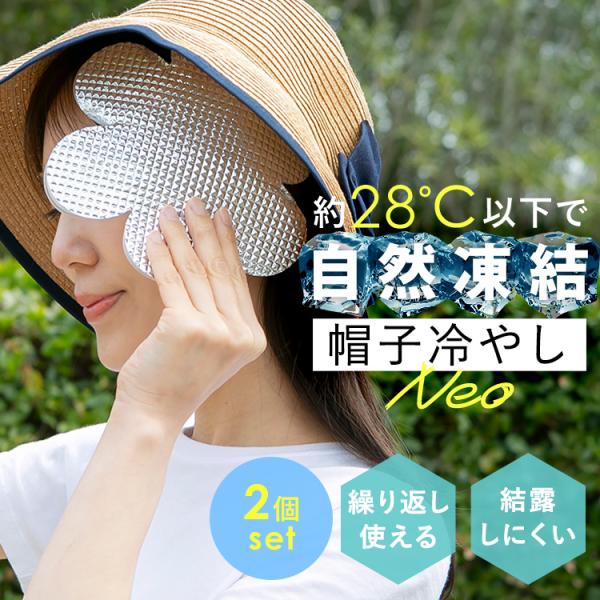 冷感シート 帽子冷やし ひんやり 冷感 夏 約18cm 2個セット 暑さ対策 アウトドア 通勤 通学...