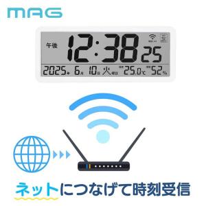 時計 無線LAN Wi-fi 電波時計 大画面...の詳細画像2