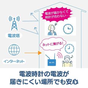 時計 無線LAN Wi-fi 電波時計 大画面...の詳細画像3