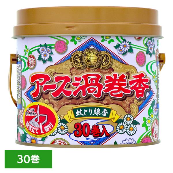 虫ケア用品 蚊取り線香 あーす アース 渦巻香 缶入 30巻 アース製薬