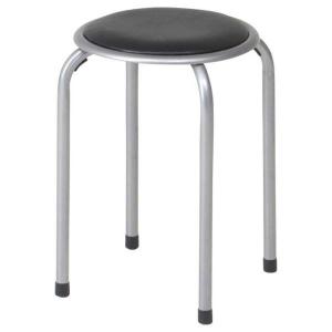 パイプイス 丸 円形 ブラック FB-01BK　1010BK 88623