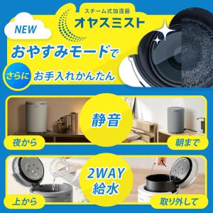 加湿器 スチーム式 加熱式 卓上 2L 上から...の詳細画像3
