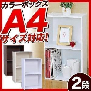 カラーボックス 収納 2段 サイズ スリム 収納ボックス アイリスオーヤマ A4対応 オープンラック ラック 本棚 棚 キューブボックス CX-2F