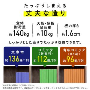本棚 大容量 カラーボックス 8段 幅89 収...の詳細画像5