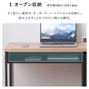 デスク パソコンデスク 机 シンプルデスク 収...の詳細画像4