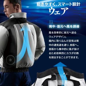 空調ウェア クールウェア 長袖 作業着 夏 ア...の詳細画像5