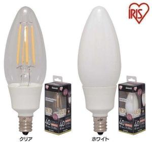 電球 LED LEDフィラメントシャンデリア球 E12 40形相当 電球色 LDC3L-G-E12-F アイリスオーヤマ おしゃれ 照明 インテリア LEDランプ LEDライト 新生活｜petkan