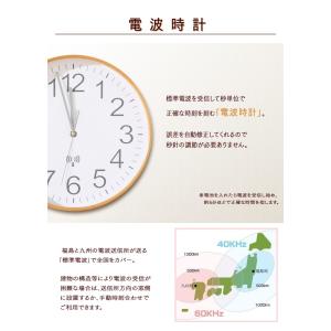 壁掛け時計 電波 おしゃれ 北欧 電波時計 静...の詳細画像2
