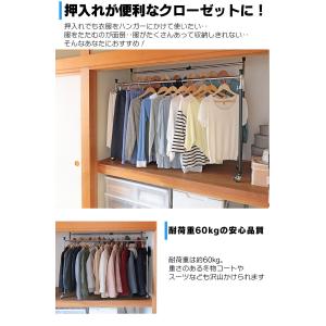 押入れハンガー 2連 頑丈 スリム キャスター...の詳細画像1