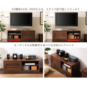 テレビ台 幅100cm スライド扉式TV台 ロ...の詳細画像3