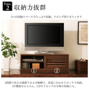 テレビ台 幅100cm スライド扉式TV台 ロ...の詳細画像4