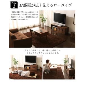 テレビ台 幅100cm スライド扉式TV台 ロ...の詳細画像5