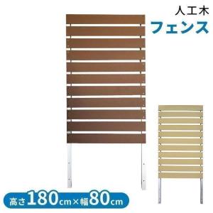 人工木ルーバーフェンス 幅80×高さ180cm 1880 (D)