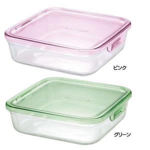 イワキ(iwaki) パック＆レンジ ピンク 角型 1.2L KC3248N-P ( 1個入