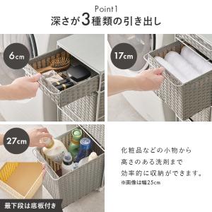 ランドリー 収納 キャスター 引き出し チェス...の詳細画像2