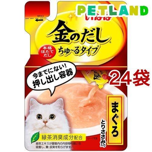 いなば 金のだし ちゅ〜るタイプ まぐろ とりささみ入り ( 140g*24袋セット )/ 金のだし