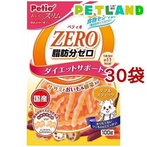 ペティオ おいしくスリム 脂肪分ゼロ ダブルスティック ササミとおいも＆根菜入り ( 100g*30...