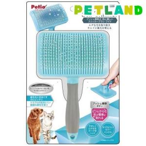 ペティオ Self Trimmer プッシュ掃除式 肌に優しいスリッカーブラシ ワイド ( 1個 )/ ペティオ(Petio)｜petland