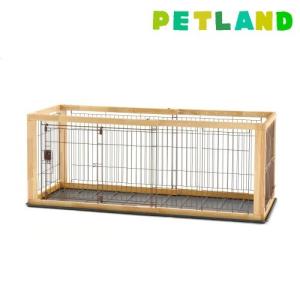 リッチェル 木製スライドペットサークル ワイド ダークブラウン ( 1台