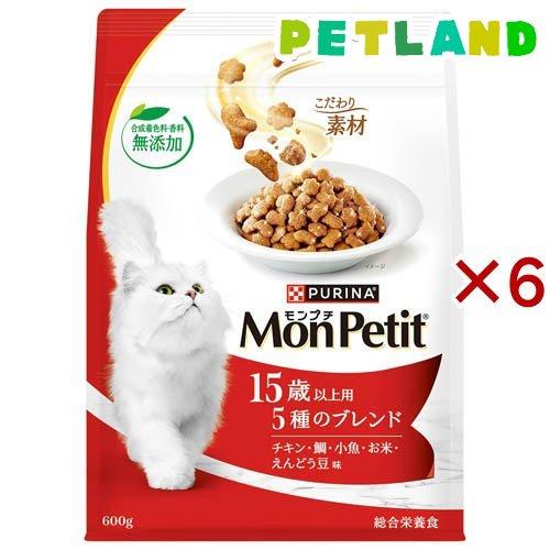 モンプチ バッグ ドライ 15歳 5種のブレンド ( 600g×6セット )/ モンプチ